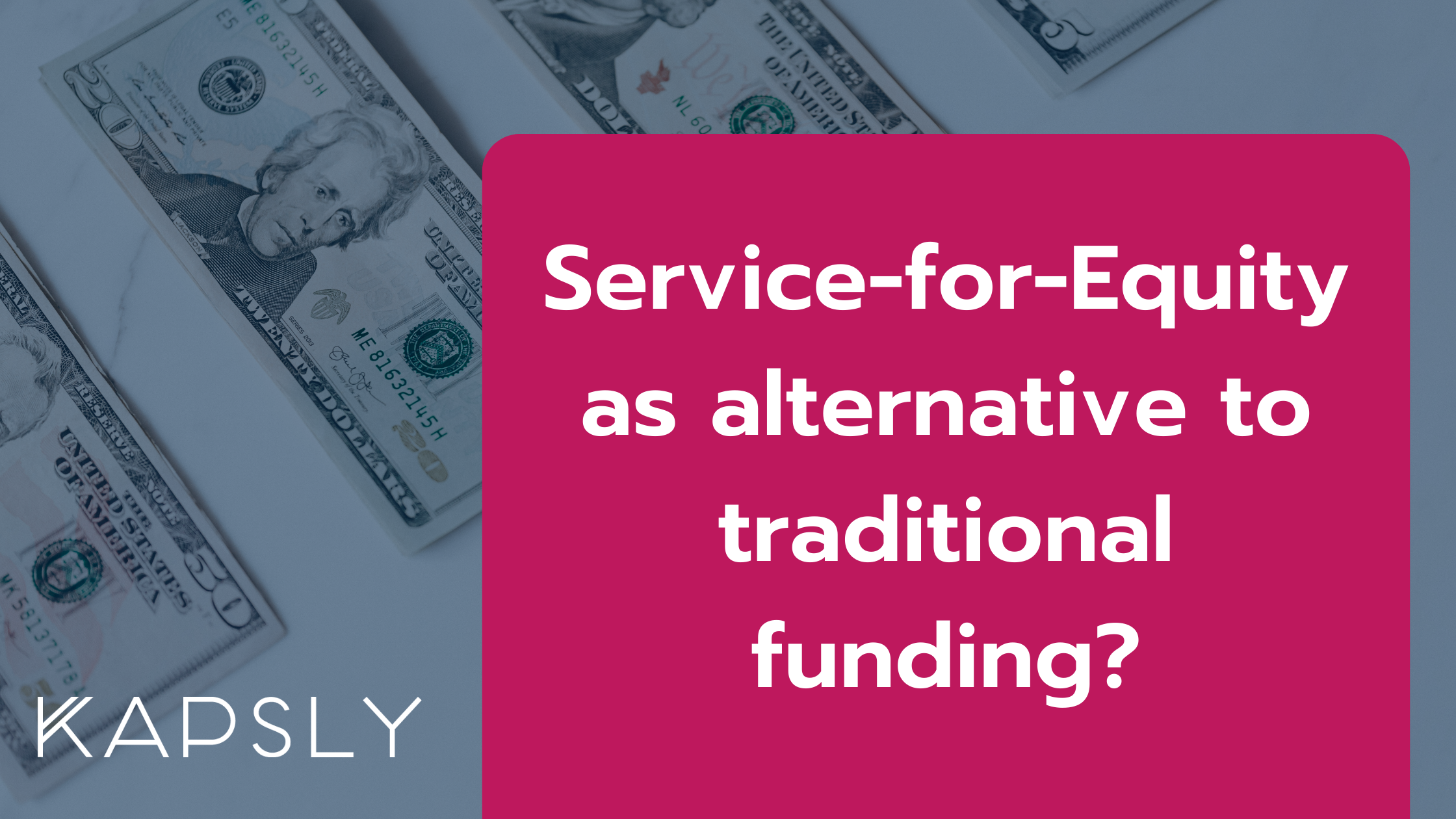 Service for equity as alternative for traditional funding